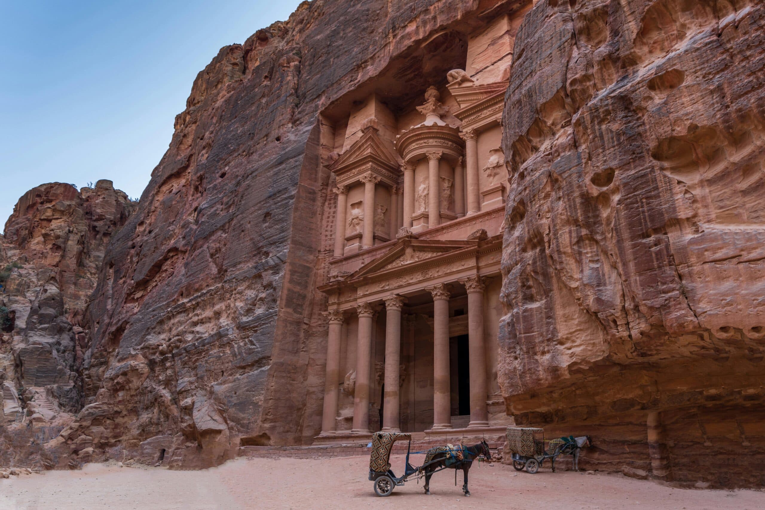 Scenic view of Petra, Wadi Rum, and the Dead Sea during an 8-day Jordan tour.