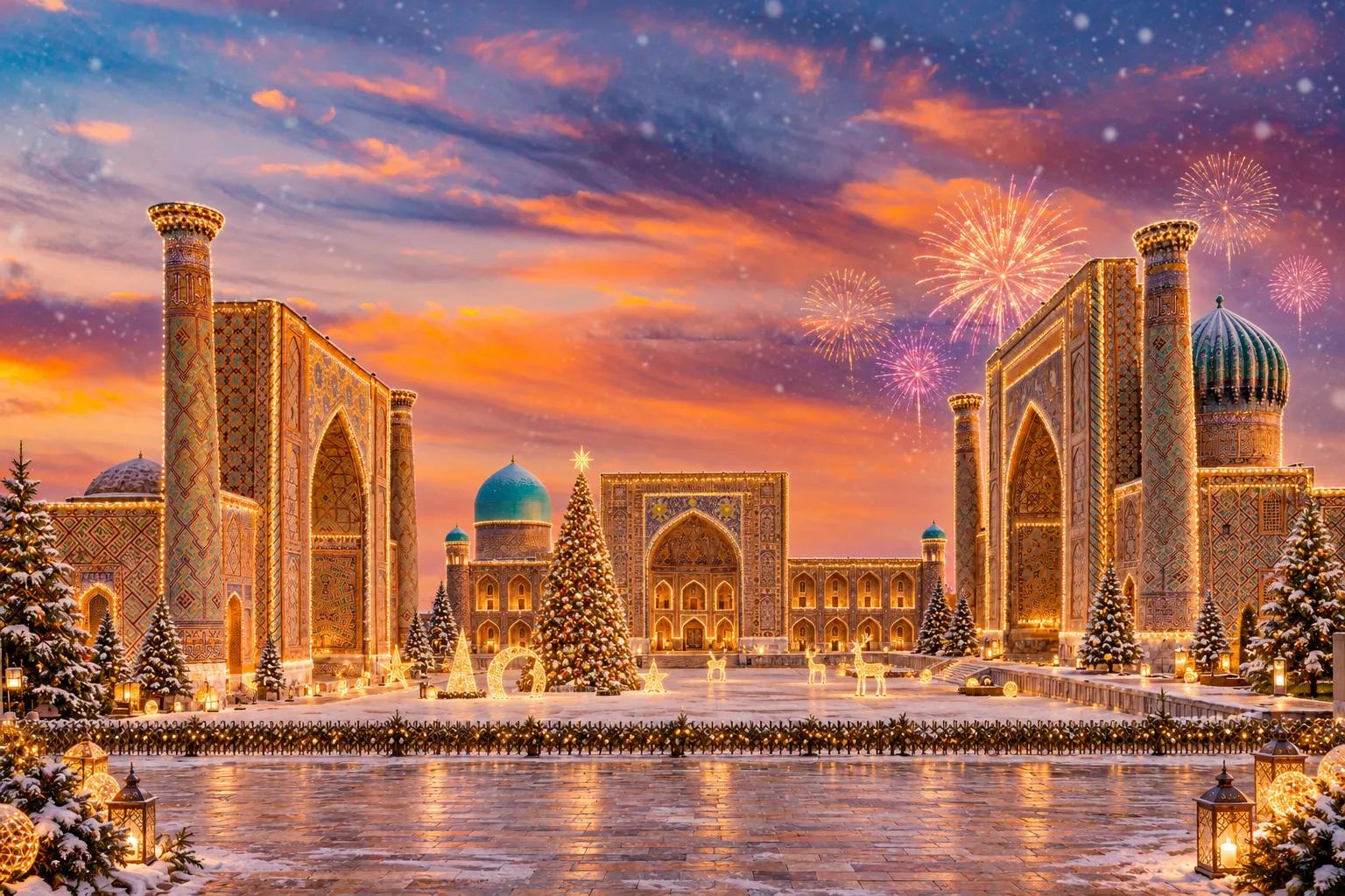 Winter celebration in Registan Square