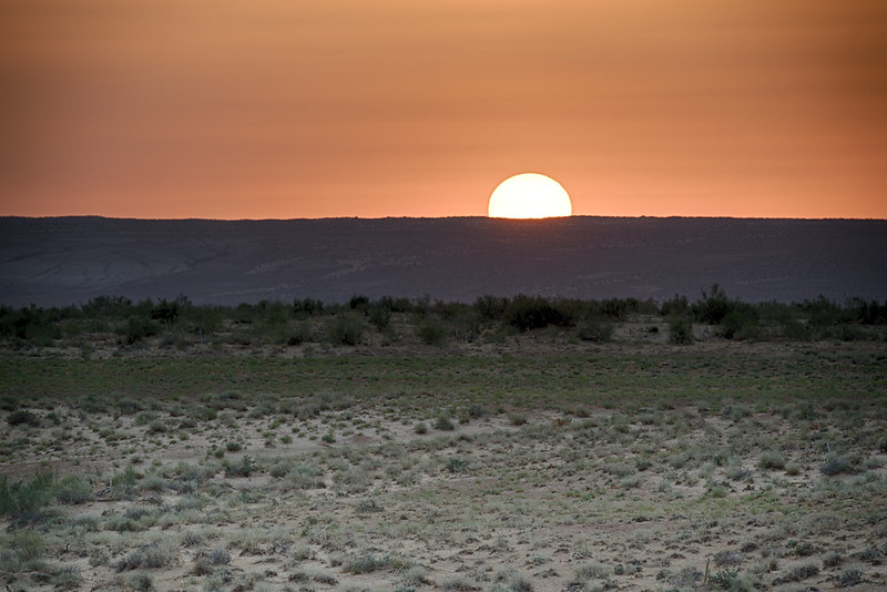Kyzyl Kum desert sunset